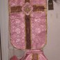 Rose Chasuble Set Vestment Fiddleback Catholic NEW + Veil,Stole,Maniple,Burse