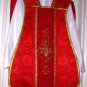 Red Chasuble Vestment Fiddleback 5 Piece Latin Mass NEW Gold Orphrey Embroidery