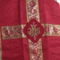 Red Chasuble Set Fiddleback Vestment Latin Mass NEW + Maniple,Stole,Veil, Burse