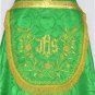 Green Cope Vestment with Stole Gold Embroidery Satin Lined Traditional Catholic