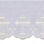 100% Linen Embroidered Altar Cloth Gold Silk Embroidery Vestment Price per yard