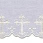 100% Linen Embroidered Altar Cloth Gold Silk Embroidery Vestment Price per yard