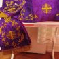 Agnus Dei Purple Chasuble Vestment Fiddleback 5 Pcs+Maniple,Stole,Veil,Burse