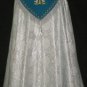 Marian Cope White Silver Brocade and Blue w/Lilies Orphrey+ Humeral Veil Latin