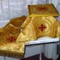 Gold Chasuble Vestment Fiddleback + Humeral Veil NEW+Maniple,Stole,Veil,Burse