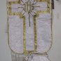 White Chasuble Set Fiddleback Vestment Latin Mass + Stole,Maniple,Veil, Burse