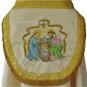 Catholic Vintage Style Christmas Nativity Cope Embroidered Gold Damask Lovely!
