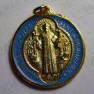 Saint Benedict Medal Gold Plate w/Laminate 1.25" approx. Saint Benedict Medal Gold Plate w/Laminate 1.25" approx.