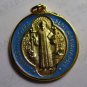 Saint Benedict Medal Gold Plate w/Laminate 1.25" approx.