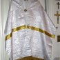Humeral Veil Embroidered Vestment White Damask Satin Lined Pockets Latin Mass