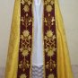 Gold Cope Vestment Satin Lined Traditional Catholic Embroidered+Humeral Veil