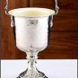 Catholic Holy Water Pot Brass with Nickel Plating and Sprinkler 14"H x 6"D