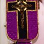 Purple Violet Chasuble Vestment Fiddleback 5 Pieces Latin Mass Jacquard Fabric