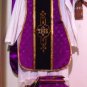 Purple Violet Chasuble Vestment Fiddleback 5 Pieces Latin Mass Jacquard Fabric