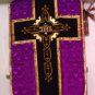 Purple Violet Chasuble Vestment Fiddleback 5 Pieces Latin Mass Jacquard Fabric