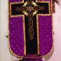 Purple Violet Chasuble Vestment Fiddleback 5 Pieces Latin Mass Jacquard Fabric