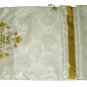 White Cope Vestment Satin Lined Traditional Catholic Embroidered+Humeral Veil