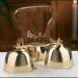 Sanctuary Altar Bells Three Bells Brass and Wood 2.50"W x 5"H