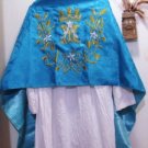 Marian Blue Humeral Veil Ave Maria Symbol Lilies Embroidered Lovely!