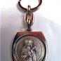 Saint Therese Medal Metal Key Chain Catholic Lovely!