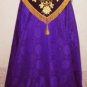 Purple Cope Vestment Satin Lined Traditional Catholic Embroidered+Humeral Veil