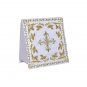White Solemn High Mass Set, Fiddleback Chasuble, Cope, Stoles, Maniples, Dalmatic, Tunicle