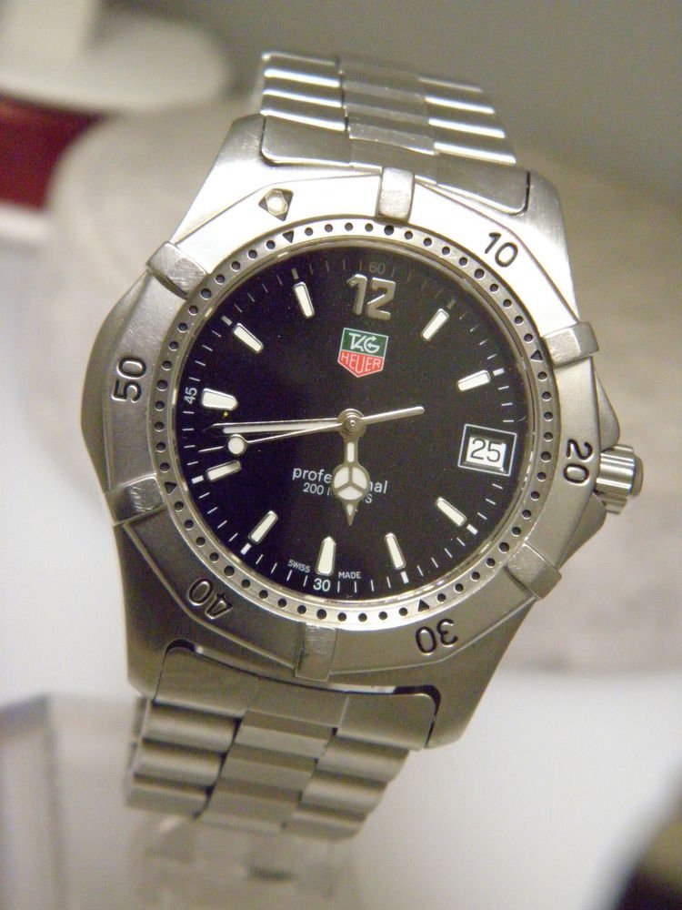 TAG HEUER Professional "2000" WK1110-0 Quartz Divers Rotating Bezel Men ...