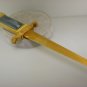 ASCOT ASR SWORD CIGARETTE LIGHTER LETTER OPENER GOLD TONE FAUX JADE HANDLE