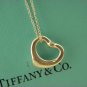 Tiffany & Co. Open Heart 2 Diamond Pendant Necklace Sterling Silver,16"Inch.