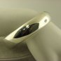 Sterling Silver 925 Thick Bangle Bracelet 2.5" #19
