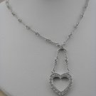 Tiffany & Co Platinum & Diamond Open Heart Pendant Necklace BOXED MINT