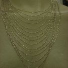 MILOR ITALY   Sterling Multi- Strand  Bead Chain  Necklace 16" INCH. # 38