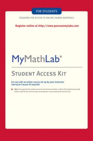 Mymathlab Student Access Kit (Standalone) / Edition 4 Hardcover TOP HOT