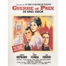 ANTIQUE POSTER WAR AND PEACE 1956 AUDREY HEPBURN
