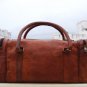 Men's Brown Vintage Genuine Leather Cowhide Travel Luggage Duffle Gym Bags Tote