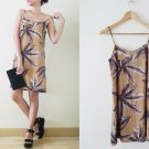 Hipster LEAF Printed,Hawaiian Spaghetti Strap Mini dress,slip dress,Tropical Jungle printed,oriental