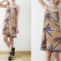 Hipster LEAF Printed,Hawaiian Spaghetti Strap Mini dress,slip dress,Tropical Jungle printed,oriental