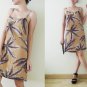Hipster LEAF Printed,Hawaiian Spaghetti Strap Mini dress,slip dress,Tropical Jungle printed,oriental
