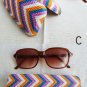 vtg CHEVRON hard glasses case, dead stock, new old stock,never used,colorful,graphic,vivid