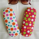 vtg POLKADOT hard glasses case,dead stock,new old stock,never used,colorful,Candy