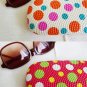 vtg POLKADOT hard glasses case,dead stock,new old stock,never used,colorful,Candy