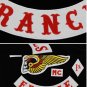 Sell off 2 sets Hells Angels France Embroidered Iron On Patch Badge Applique For Biker