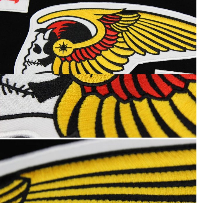 Sell off 2 sets Hells Angels France Embroidered Iron On Patch Badge