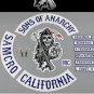 Sons Of Anarchy Patch BLUE TWILL STYLE Biker MC, For Clothes Back Full Size