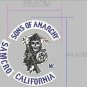 Sons Of Anarchy Patch BLUE TWILL STYLE Biker MC, For Clothes Back Full Size