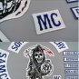 Sons Of Anarchy Patch BLUE TWILL STYLE Biker MC, For Clothes Back Full Size