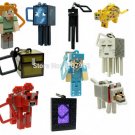 10pcs Multi-pattern Minecraft Micro World 2 Hanger Keychain Keyring Clip Figures Games Toys
