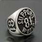 Stainless Steel Silver Biker 81 Support World Ring Mens Motorcycle Biker 81 Ring hells angels