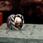 Hells Angels Club Jewelry Rings Guangzhou Spplier Man's Feather Skull Gold Copper Ring