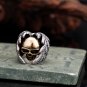 Hells Angels Club Jewelry Rings Guangzhou Spplier Man's Feather Skull Gold Copper Ring